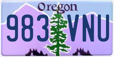 OR license plate 983VNU