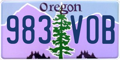 OR license plate 983VOB