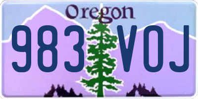 OR license plate 983VOJ