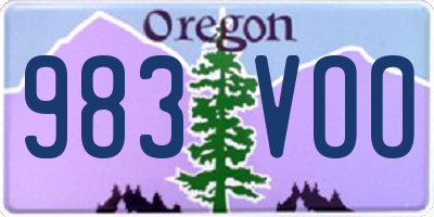 OR license plate 983VOO