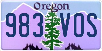 OR license plate 983VOS