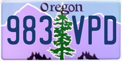 OR license plate 983VPD