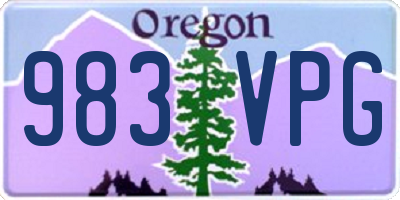 OR license plate 983VPG