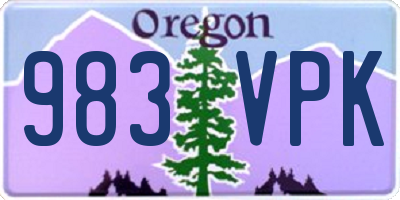 OR license plate 983VPK