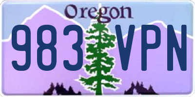OR license plate 983VPN