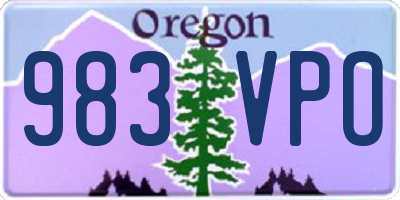 OR license plate 983VPO