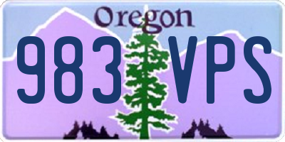 OR license plate 983VPS