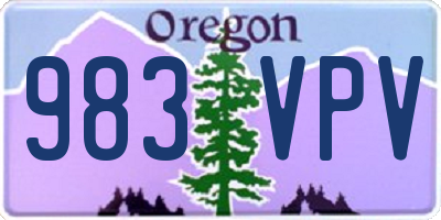 OR license plate 983VPV