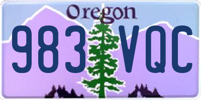 OR license plate 983VQC