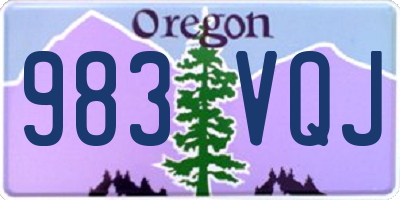OR license plate 983VQJ