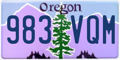 OR license plate 983VQM
