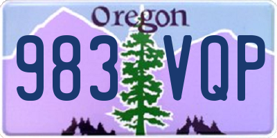 OR license plate 983VQP
