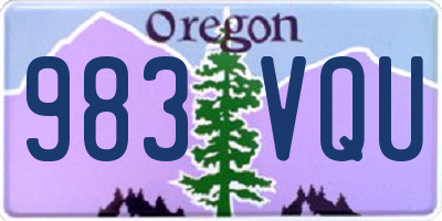OR license plate 983VQU