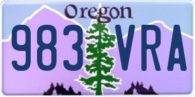 OR license plate 983VRA