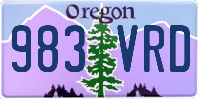 OR license plate 983VRD