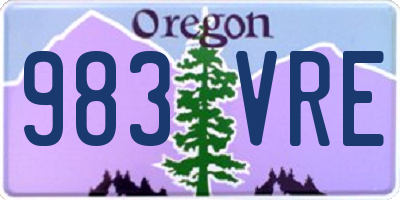 OR license plate 983VRE