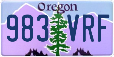 OR license plate 983VRF