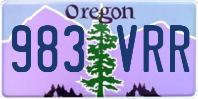 OR license plate 983VRR
