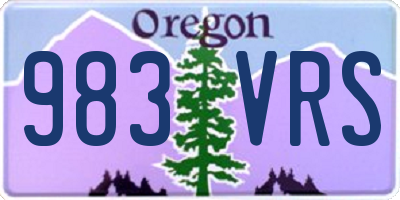 OR license plate 983VRS