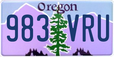 OR license plate 983VRU