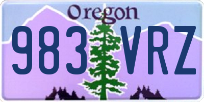 OR license plate 983VRZ