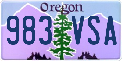 OR license plate 983VSA