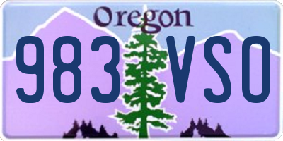 OR license plate 983VSO