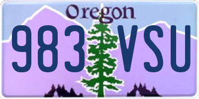 OR license plate 983VSU