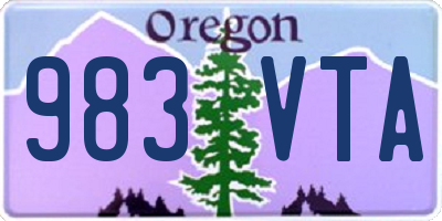 OR license plate 983VTA