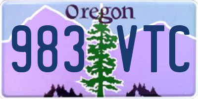 OR license plate 983VTC