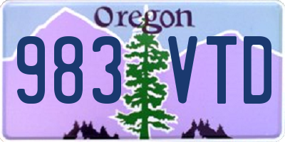 OR license plate 983VTD