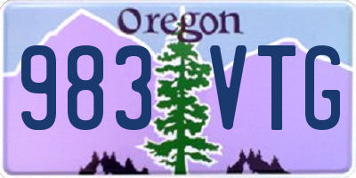 OR license plate 983VTG