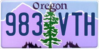 OR license plate 983VTH