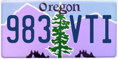 OR license plate 983VTI