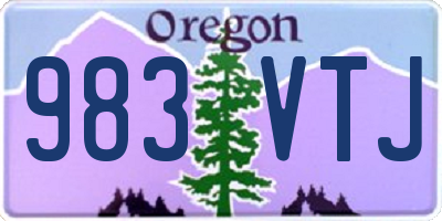 OR license plate 983VTJ
