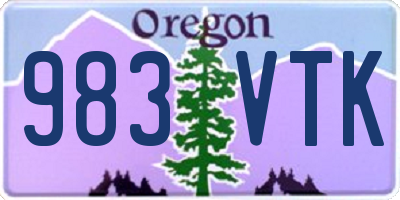 OR license plate 983VTK