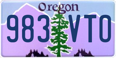 OR license plate 983VTO