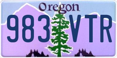 OR license plate 983VTR