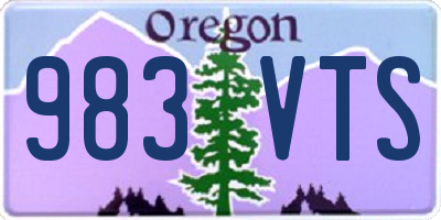OR license plate 983VTS