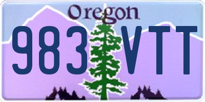 OR license plate 983VTT