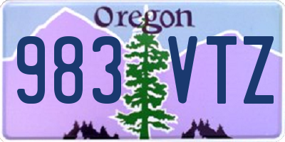 OR license plate 983VTZ