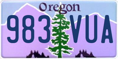 OR license plate 983VUA