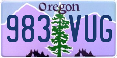 OR license plate 983VUG
