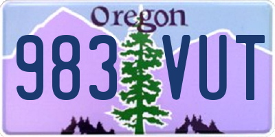 OR license plate 983VUT