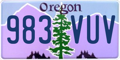 OR license plate 983VUV