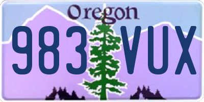 OR license plate 983VUX