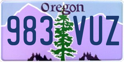 OR license plate 983VUZ