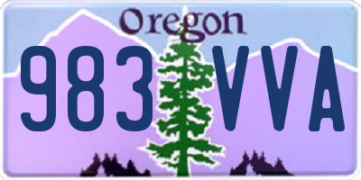 OR license plate 983VVA