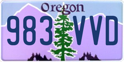 OR license plate 983VVD