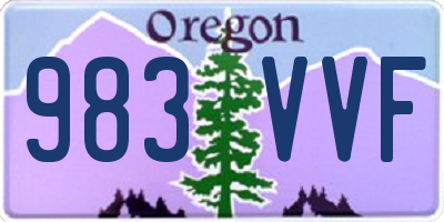 OR license plate 983VVF